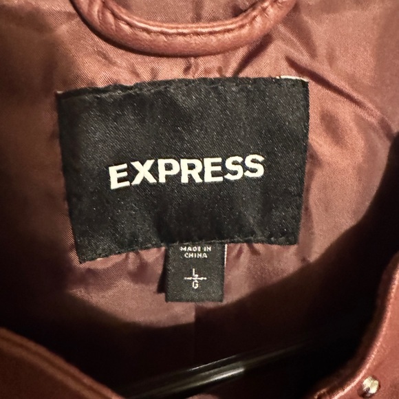 Express Women’s Leather Jacket- L - Picture 3 of 3
